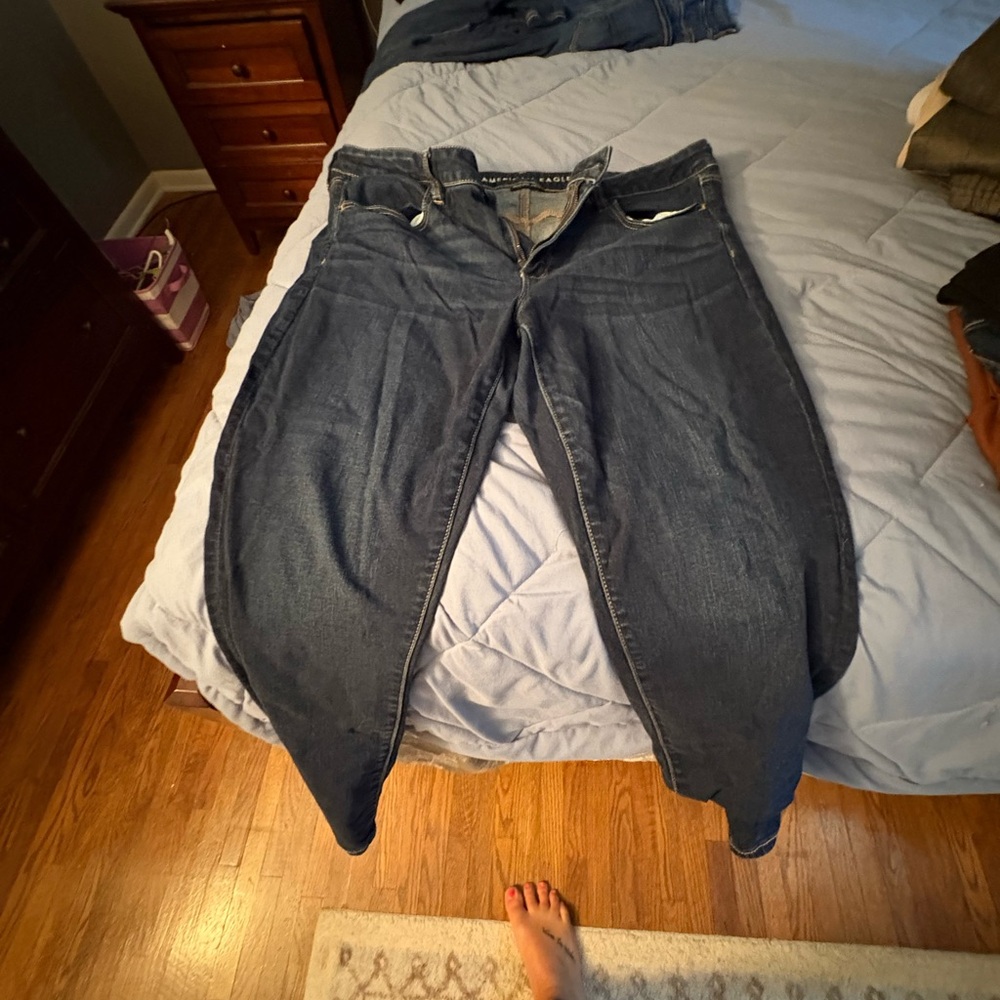 AEO Dark Blue Midrise Jeggings